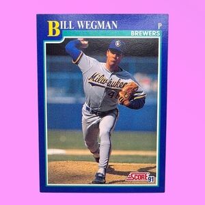 1991 Score Bill Wegman Milwaukee Brewers #483 Baseball Card